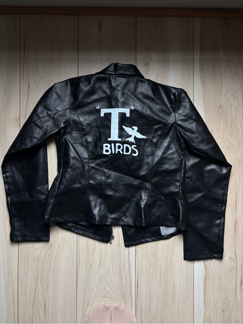 Grease T-Birds Jacket Women’s M Black PVC Faux Leather 2016 Paramount